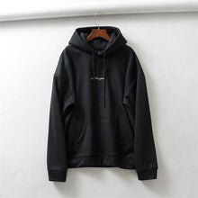 Load image into Gallery viewer, Women Embroidery Letter Ultimate Hoodie With Pouch Pocket Drop Shoulder Hooded Pullover
