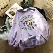 Load image into Gallery viewer, LERFEY Women Sweatshirt Streetwear Letter Print Sweatshirts Autumn Spring ONeck Long Sleeve Pullover Oversized Hoodie Sweatshirt
