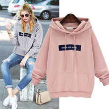 Load image into Gallery viewer, Black box printed 2020 New Design Hot Sale Hoodies Sweatshirts Women Casual Kawaii Harajuku Sweat Girls European Tops Korean
