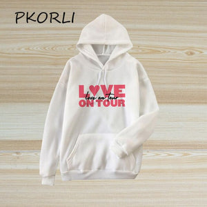 Harry Style Merch Hoodies Sweatshirt Women Harajuku Fine Line Love on Tour Hoodie Harajuku Streetwear Pink Clothing Sudaderas