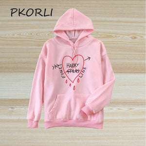 Harry Style Merch Hoodies Sweatshirt Women Harajuku Fine Line Love on Tour Hoodie Harajuku Streetwear Pink Clothing Sudaderas