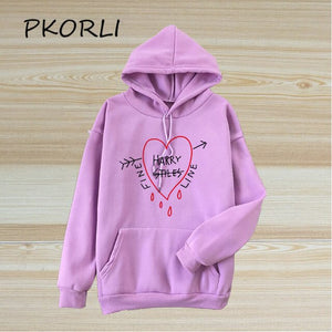 Harry Style Merch Hoodies Sweatshirt Women Harajuku Fine Line Love on Tour Hoodie Harajuku Streetwear Pink Clothing Sudaderas