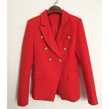 Load image into Gallery viewer, Green Blue Yellow Black White Blazer Women Office Formal Double Breasted Buttons Blazer Plus Big Size Women Blazers Drop Ship
