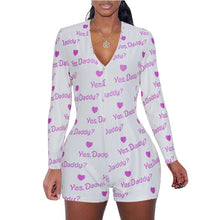 Load image into Gallery viewer, 2020 summer short pants Rompers Pajamas Sexy Bodycon long sleeve print jumpsuit sleepwear for women DZ002
