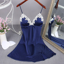 Load image into Gallery viewer, 2020 2020 Women Lace Silk Summer Dress Pyjamas Lace Skirt Sexy Pajamas Suspender Sleepwear Sleeveless Dresses Beachwears Fashion
