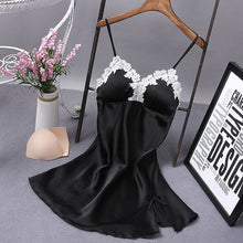 Load image into Gallery viewer, 2020 2020 Women Lace Silk Summer Dress Pyjamas Lace Skirt Sexy Pajamas Suspender Sleepwear Sleeveless Dresses Beachwears Fashion
