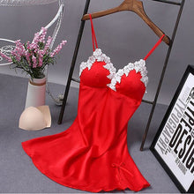 Load image into Gallery viewer, 2020 2020 Women Lace Silk Summer Dress Pyjamas Lace Skirt Sexy Pajamas Suspender Sleepwear Sleeveless Dresses Beachwears Fashion
