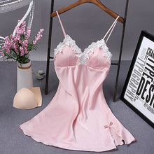 Load image into Gallery viewer, 2020 2020 Women Lace Silk Summer Dress Pyjamas Lace Skirt Sexy Pajamas Suspender Sleepwear Sleeveless Dresses Beachwears Fashion
